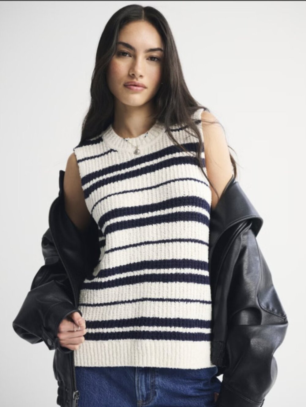 NWT Abercrombie Striped Sweater Tank | XS - Picture 4 of 4